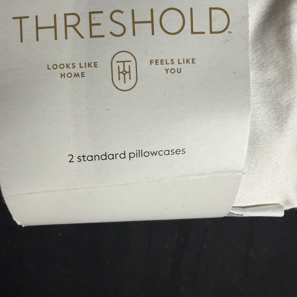 Standard Solid Performance 400 Thread Pillowcase Set Sour Cream - Threshold™ - Picture 6 of 9